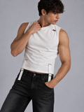 Cotton Buckle Crop Top