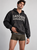 Satoshi Nakamoto Distressed Zip-Up Hoodie