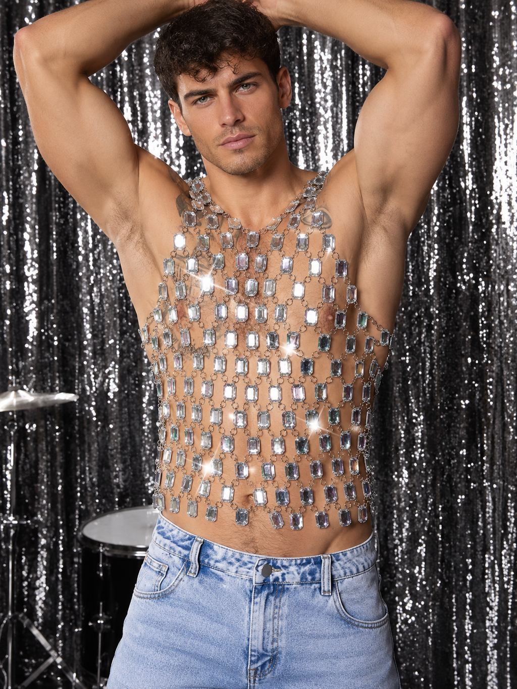 Crystal Mesh Tank Top