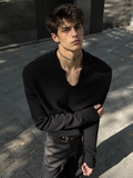 Textured Knit Long Sleeve Top
